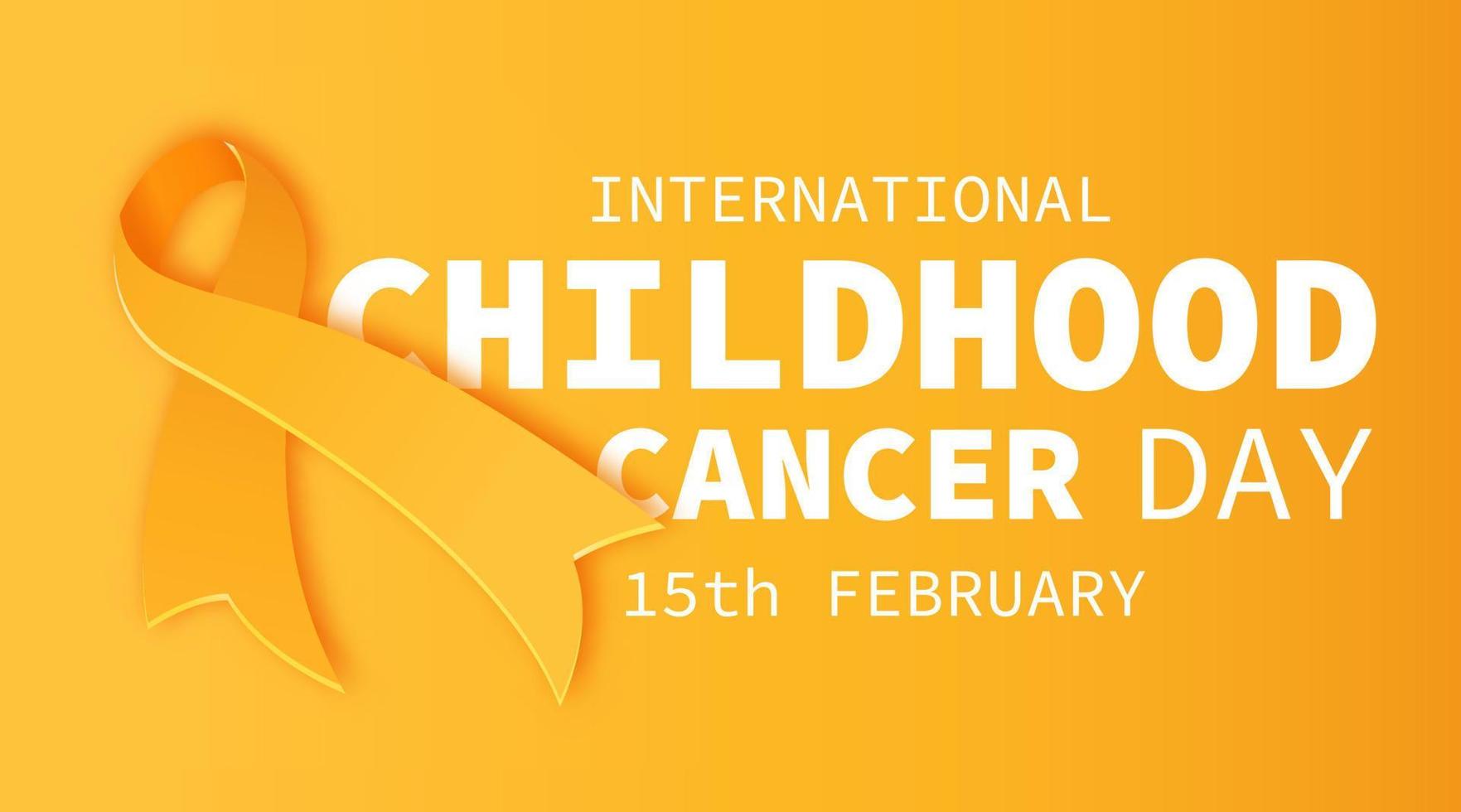 International Childhood Cancer day. ICCD raise awareness, support for children and adolescents with cancer vector