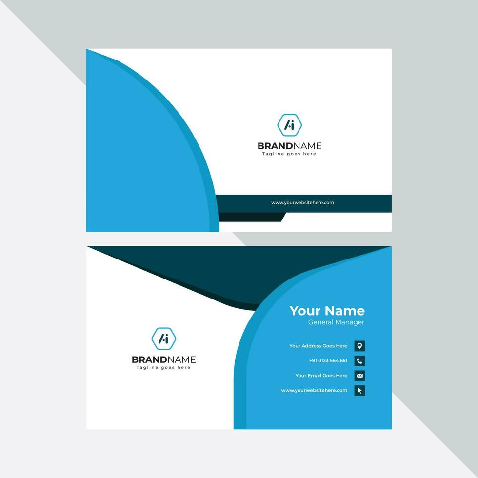 Modern Professional Business Card, Creative And Simple Business Visiting Card, Business Card Design Template vector