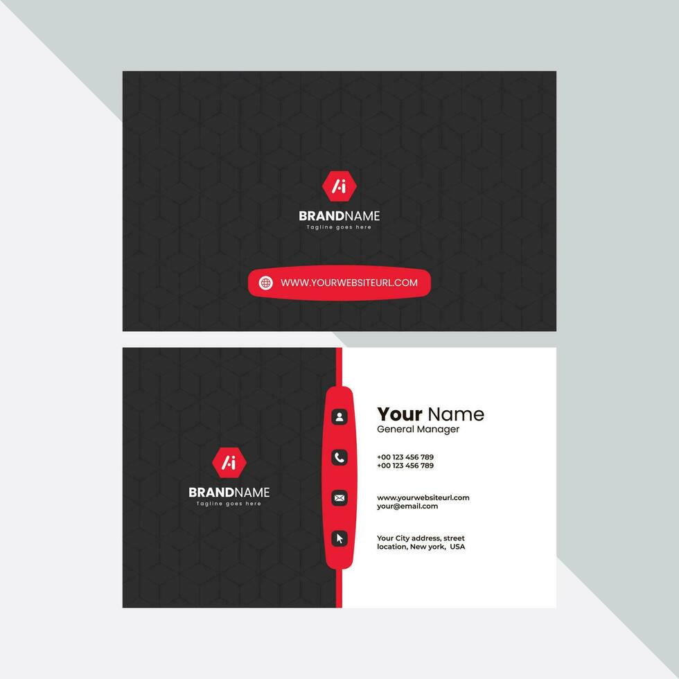 Modern Professional Business Card, Creative And Simple Business Visiting Card, Business Card Design Template vector