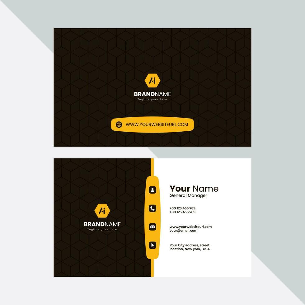 Modern Professional Business Card, Creative And Simple Business Visiting Card, Business Card Design Template vector