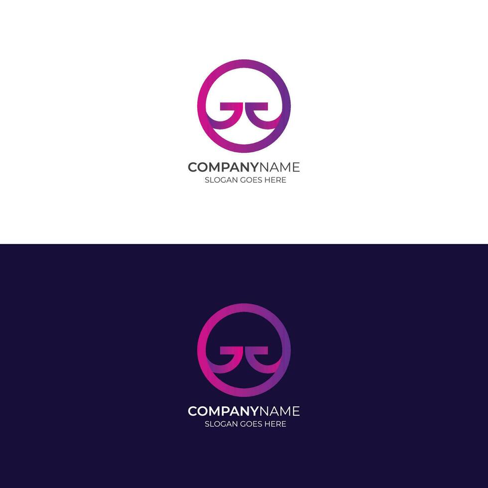 GG initial letter Logo Inspiration, G and G combination logo vector