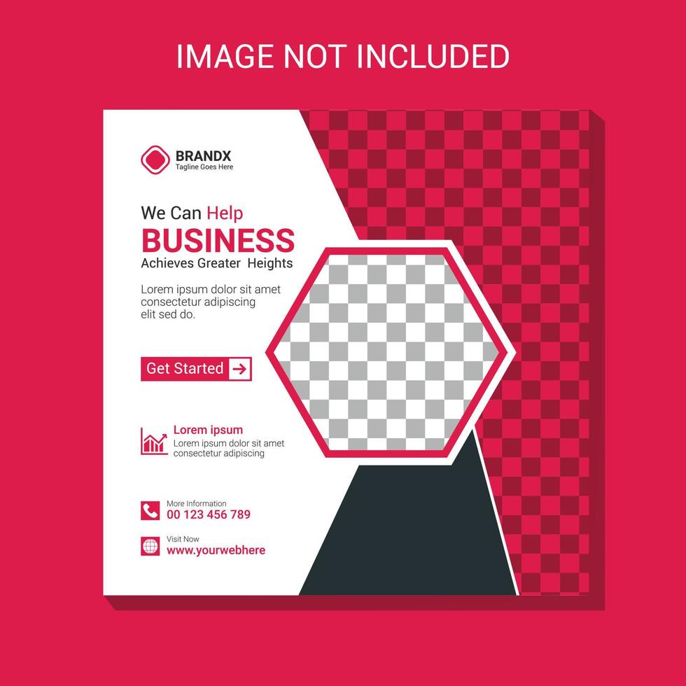 digital agency social media post design vector