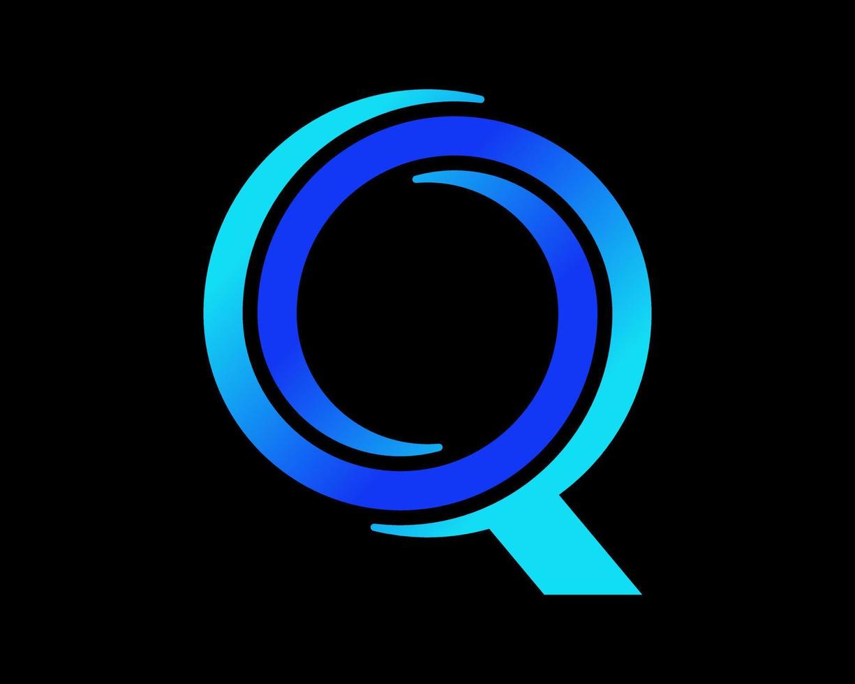 letra q resumen círculo circular espiral remolino giro giro bucle movimiento colorido vector logotipo diseño