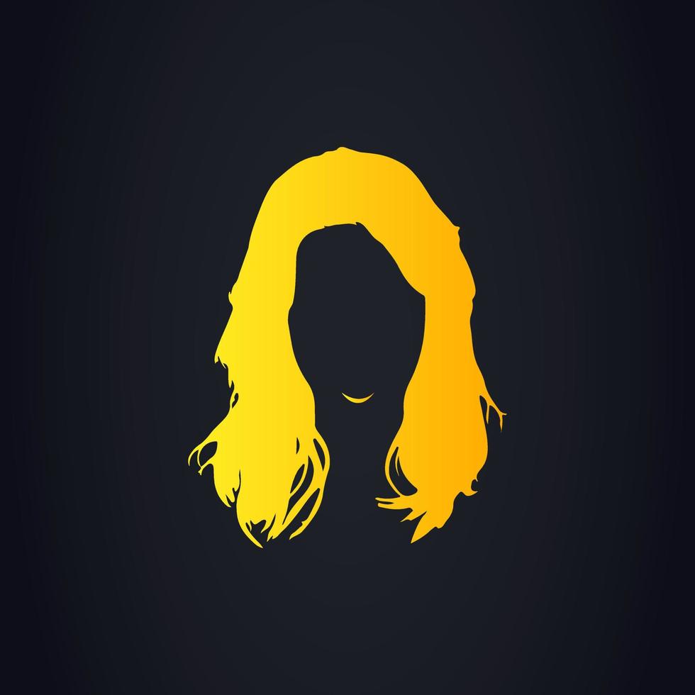 mujer peinado hermoso corte de pelo elegante vector arte ilustración belleza
