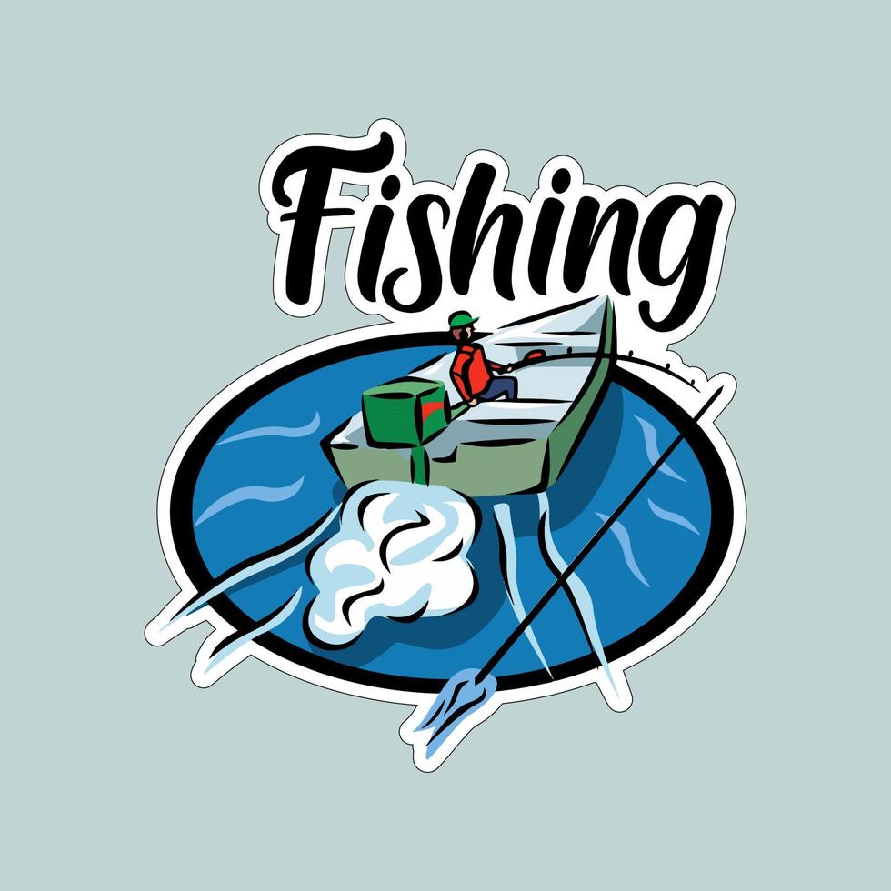 Fishing Logo Stickers, Unique Designs