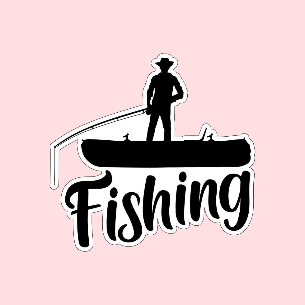 Beautiful fish stickers on colorful background for fishing lovers vector