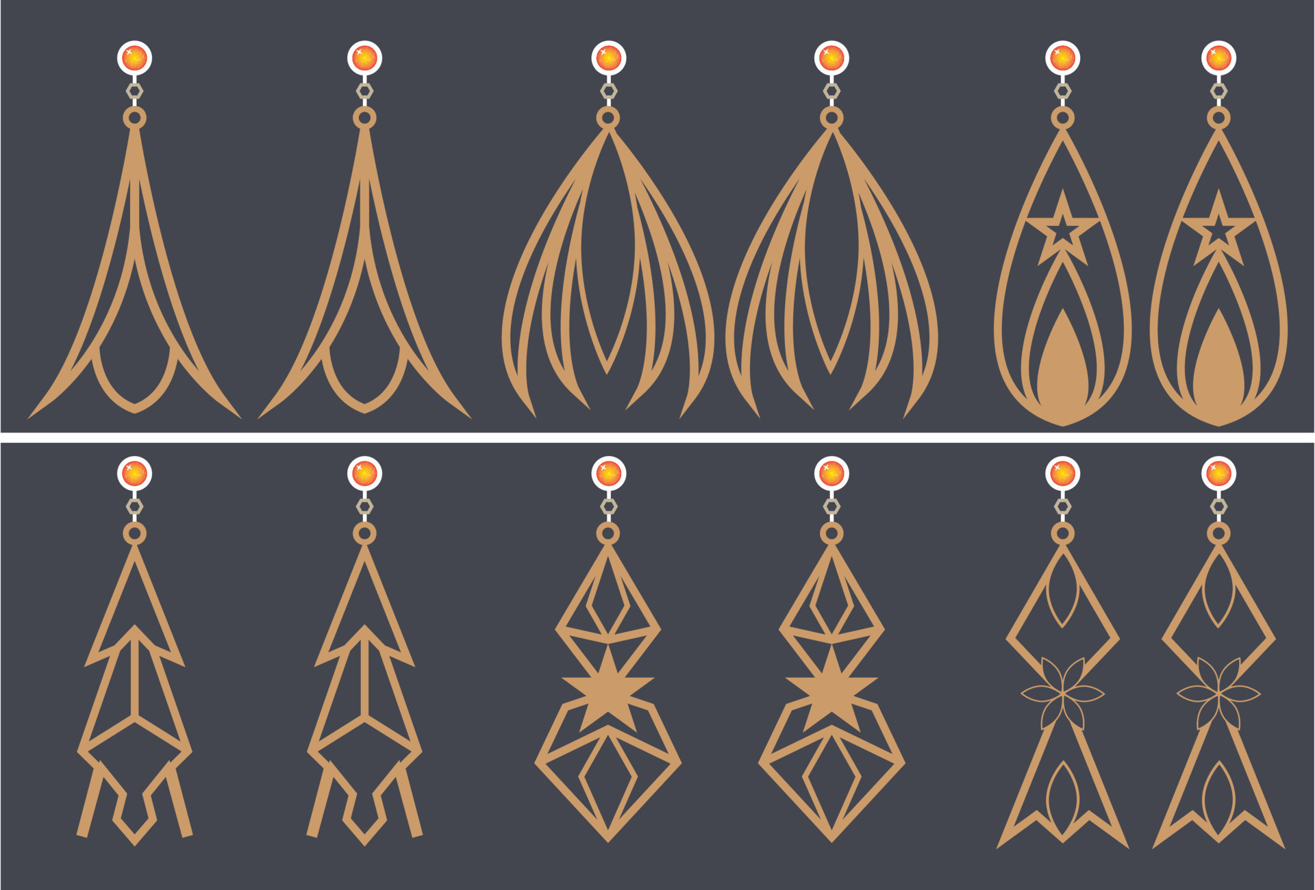 Earrings Jewelry Laser Cut design 17080606 Vector Art at Vecteezy