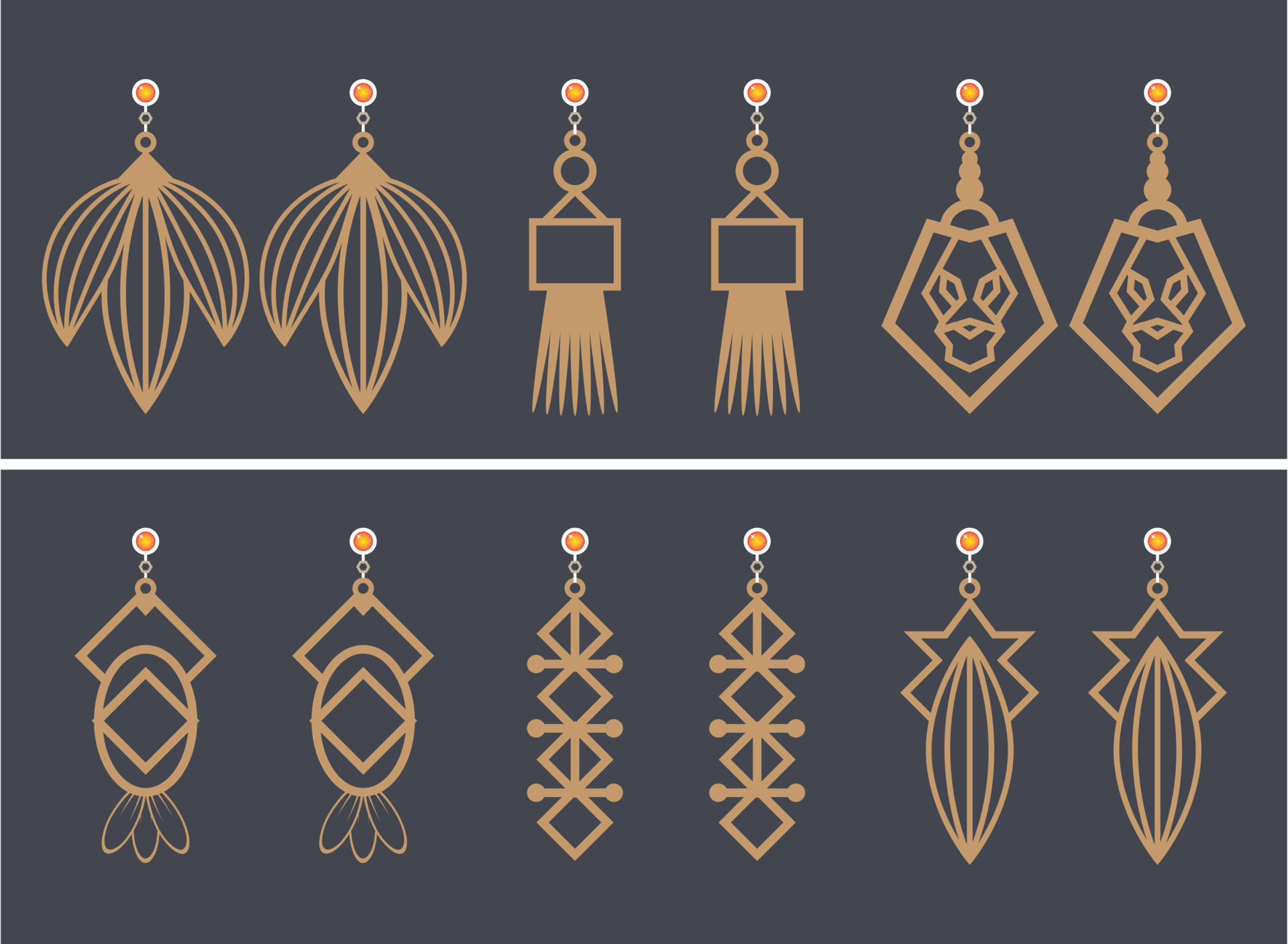 Earrings Jewelry Laser Cut design 17080610 Vector Art at Vecteezy