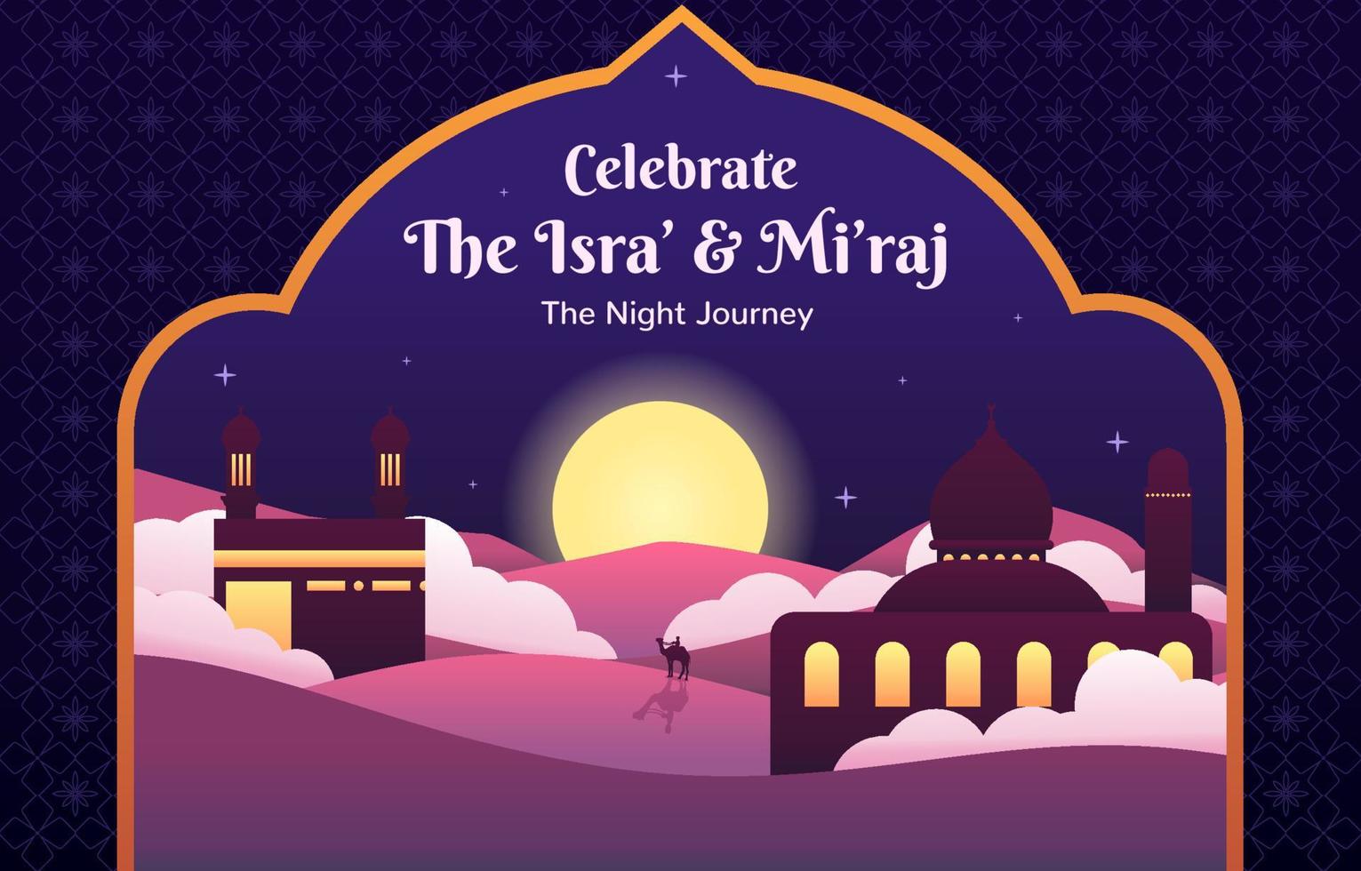 Mosque Background for Isra Miraj vector