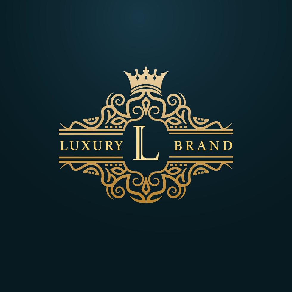 Luxury Gold L Letter Logo. Luxury Logo Initial Letter L Design 17080670 ...