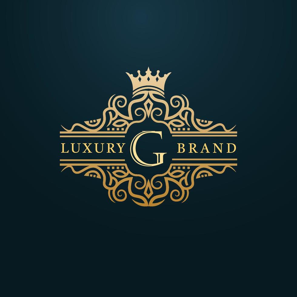 Luxury Gold G Letter Logo. Luxury Logo Initial Letter G Design vector