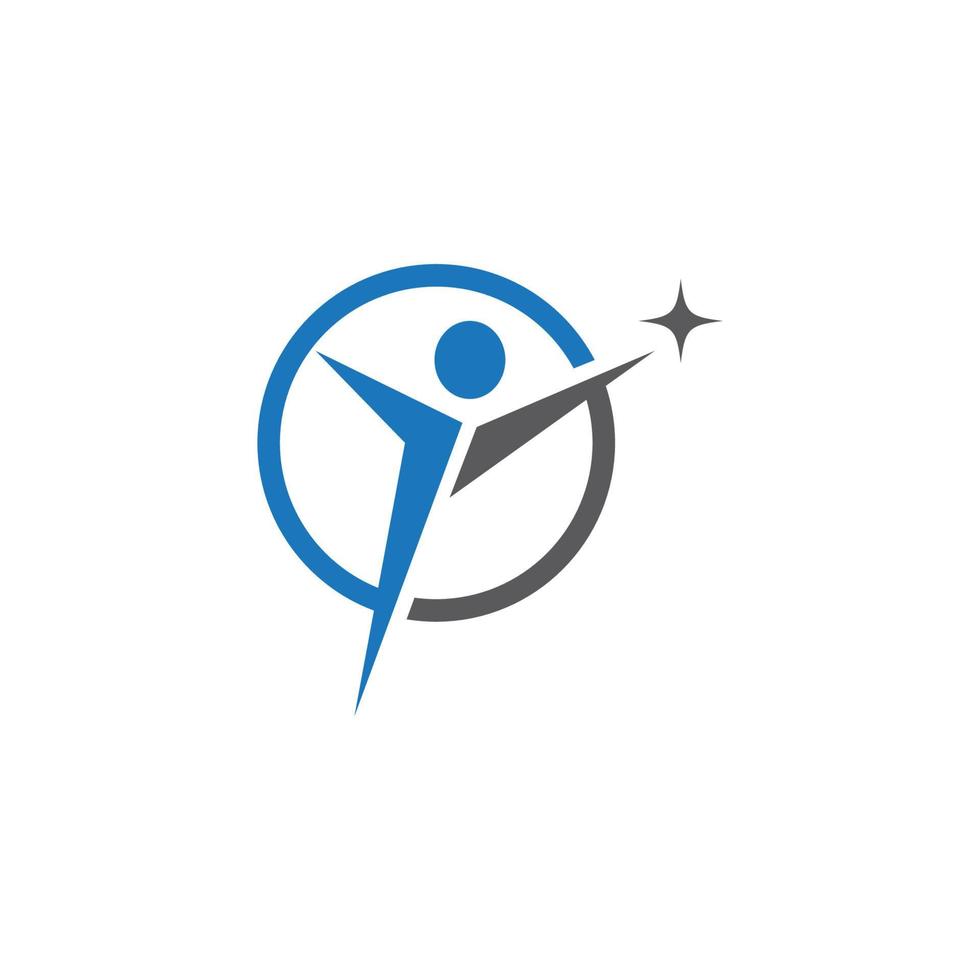 Human character logo sign vector