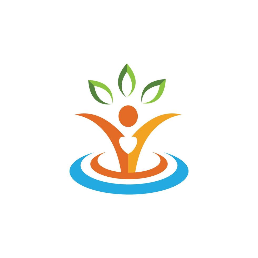 Human character logo sign vector