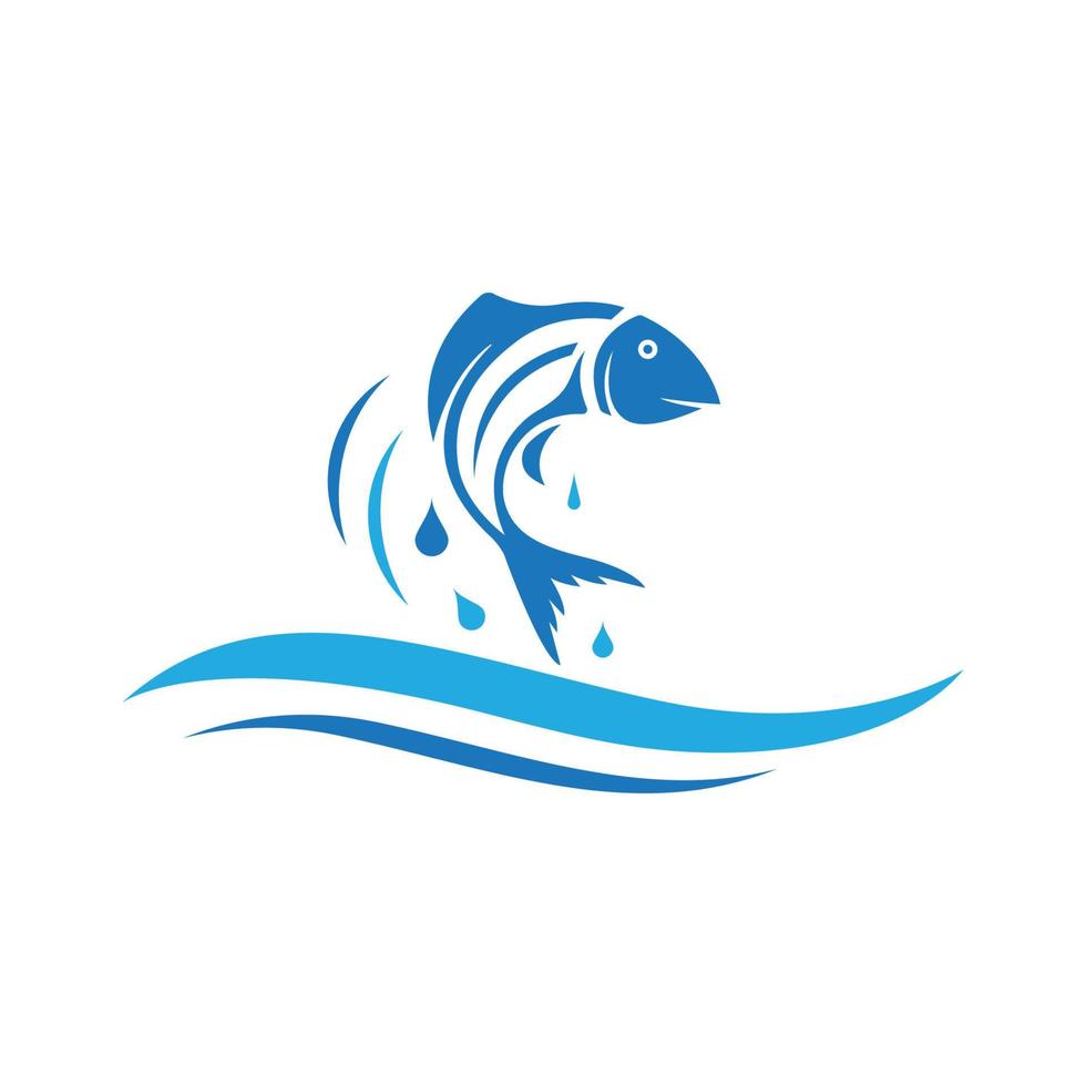 Fish logo template vector