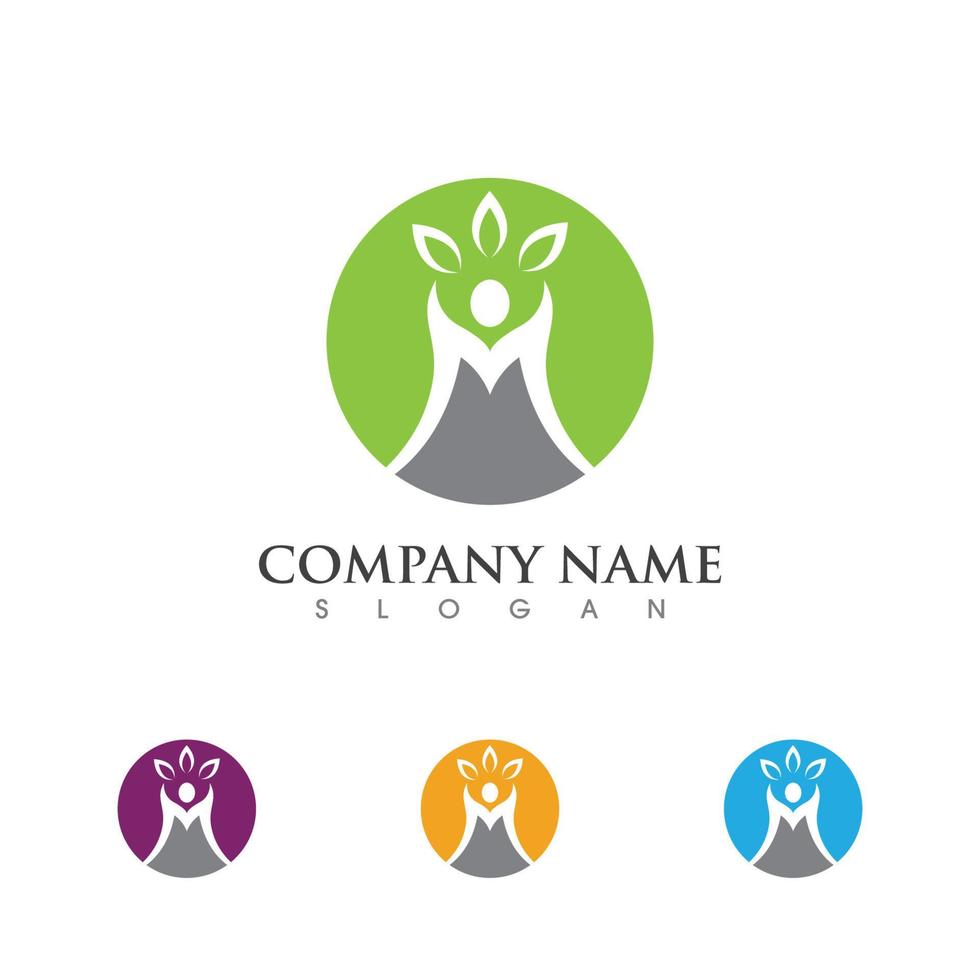 Human character logo sign vector