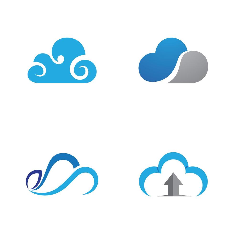 Cloud template vector