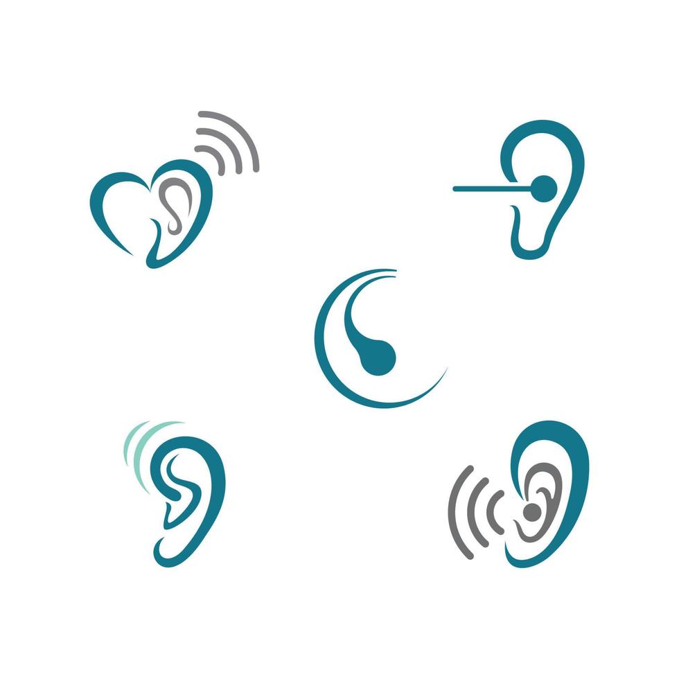 Hearing Logo Template vector