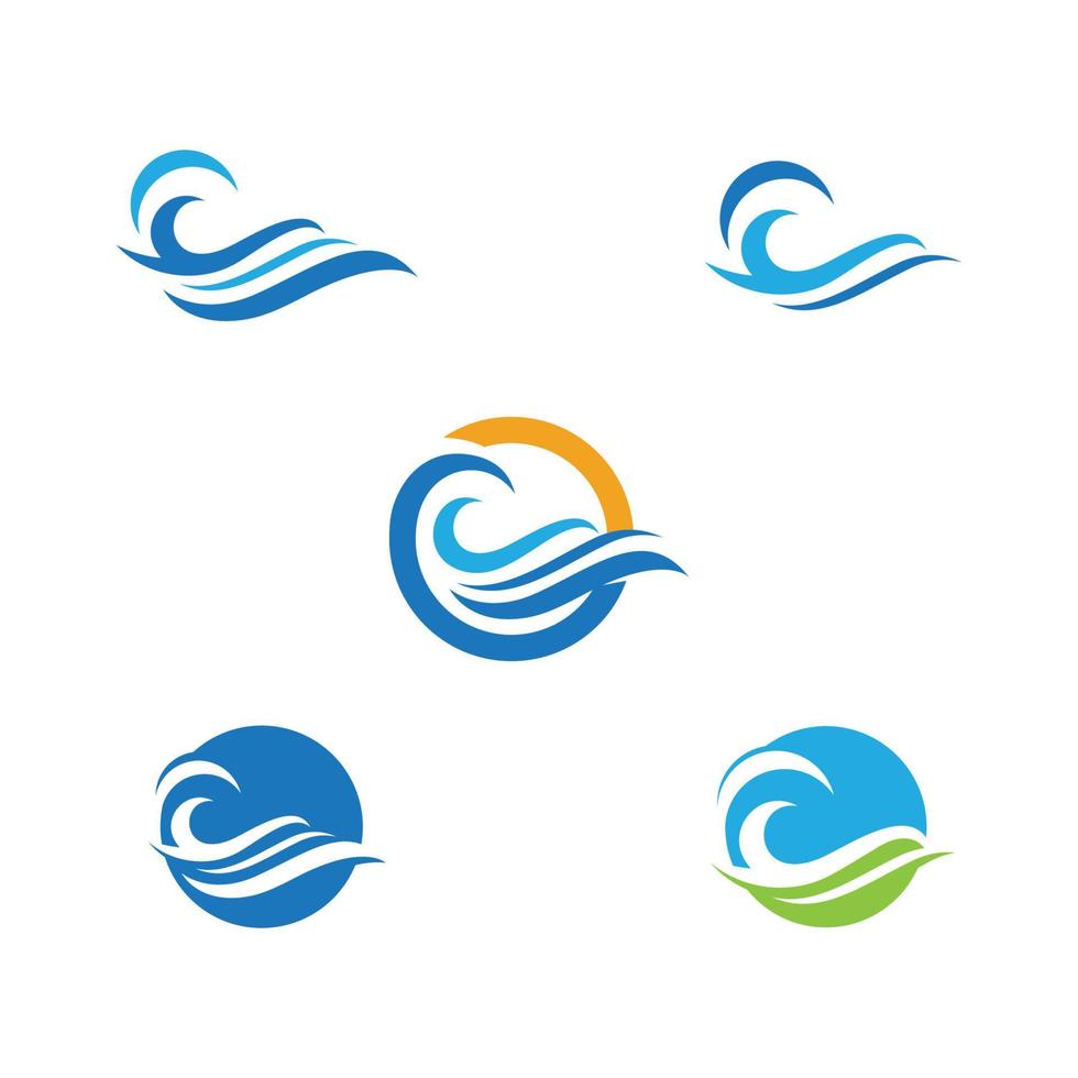 Water wave icon vector