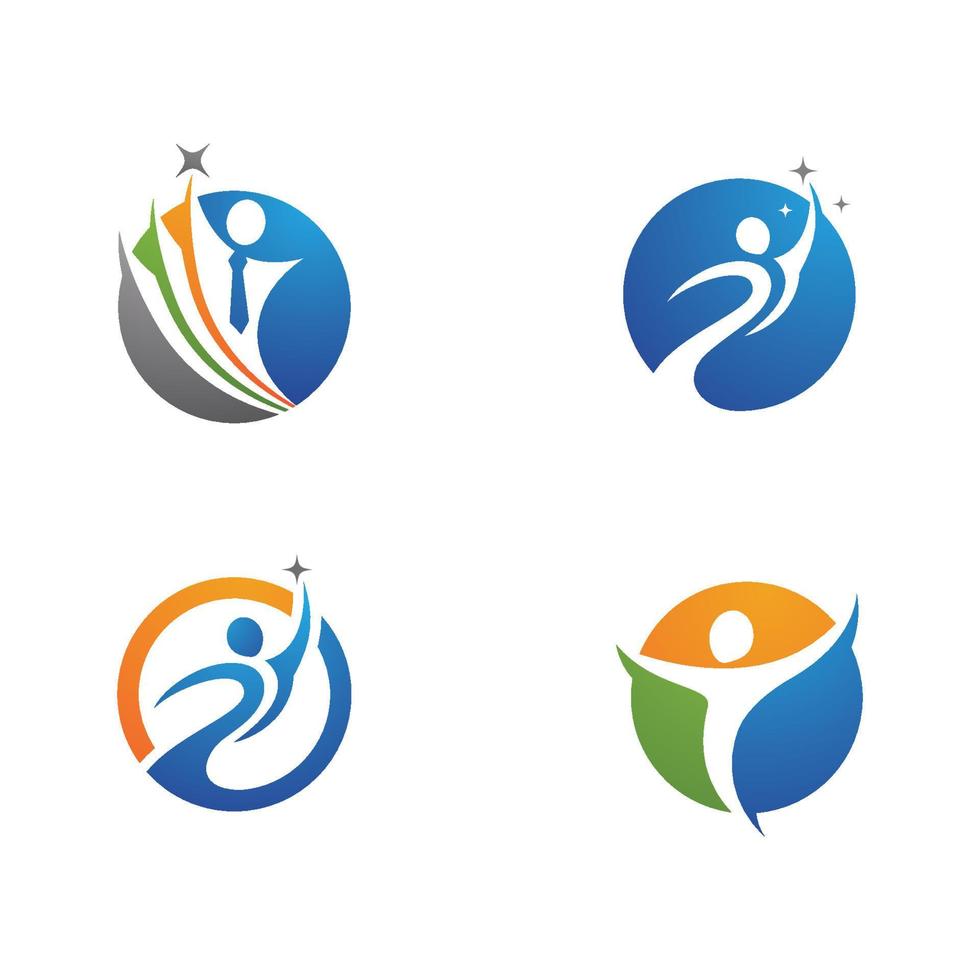 Human character logo sign vector