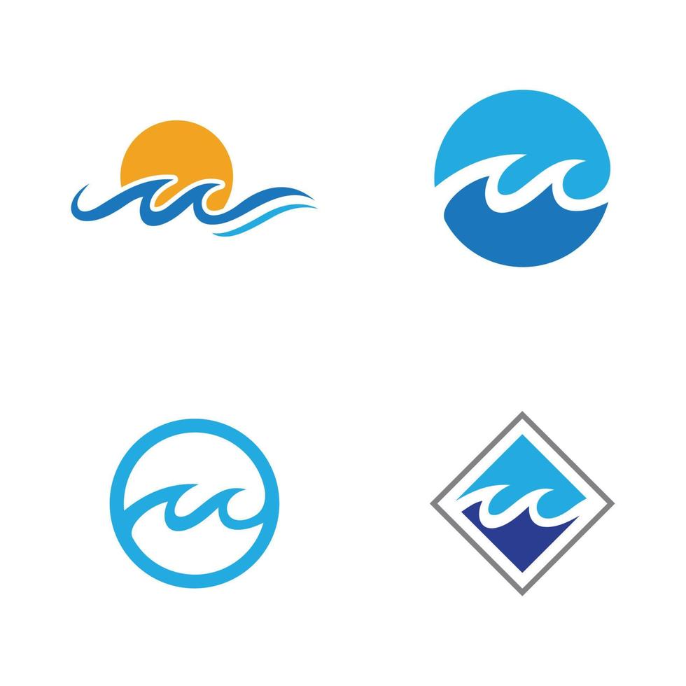 Water wave icon vector
