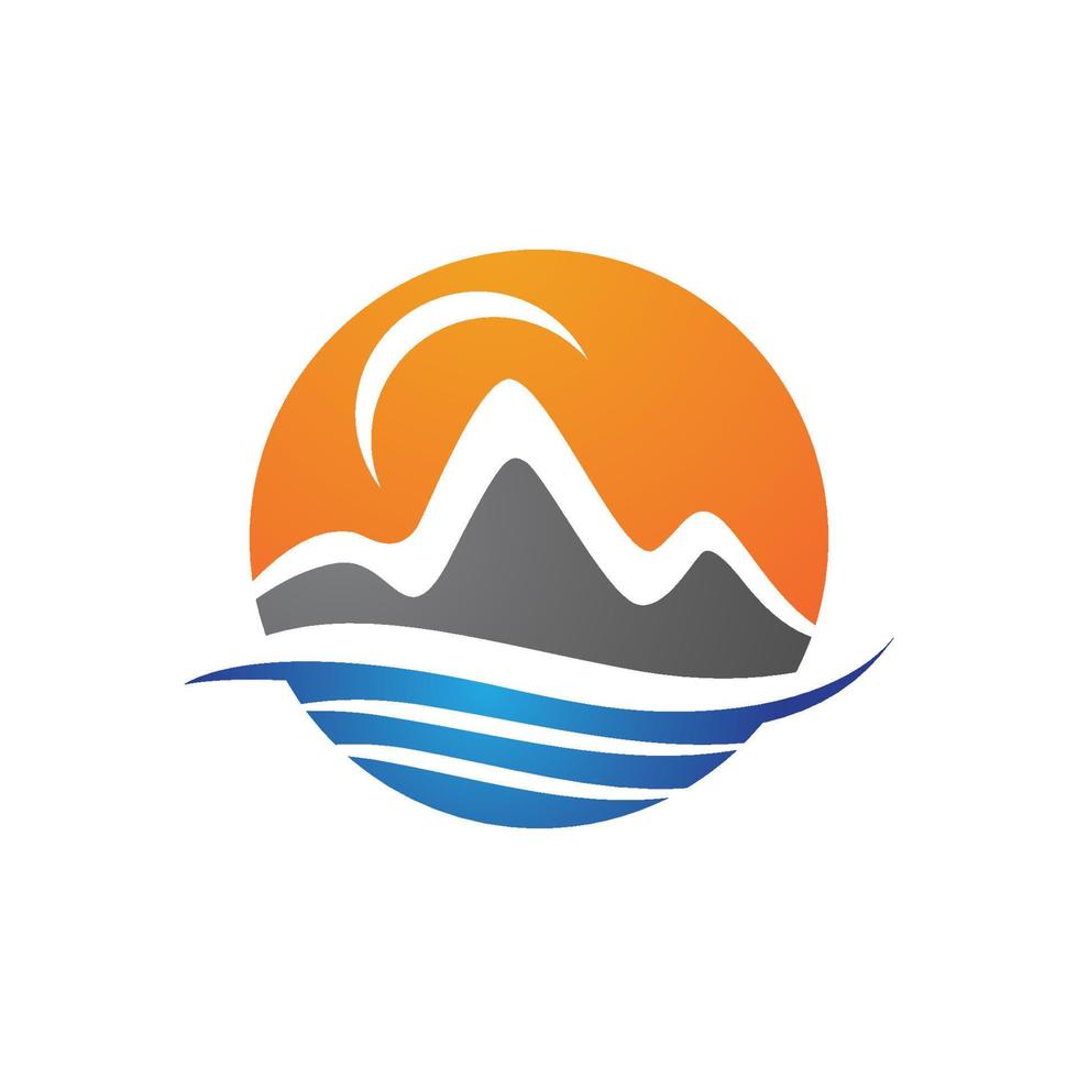 Mountain icon Logo vector