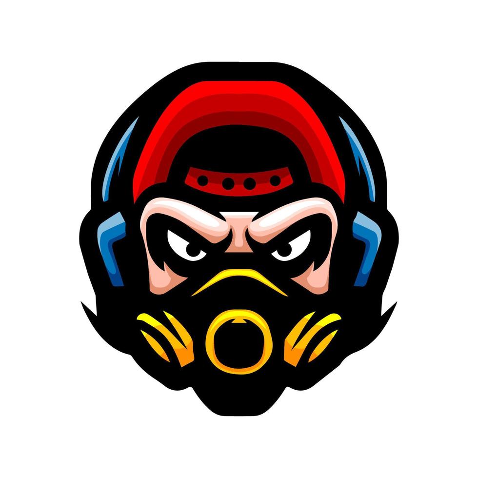 Toxic head logo mascot design 17081193 Vector Art at Vecteezy