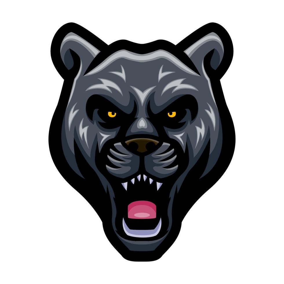 Panther head logo mascot design vector