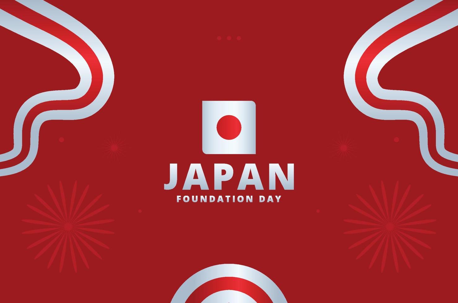 diseño del día de la fundación de japón vector