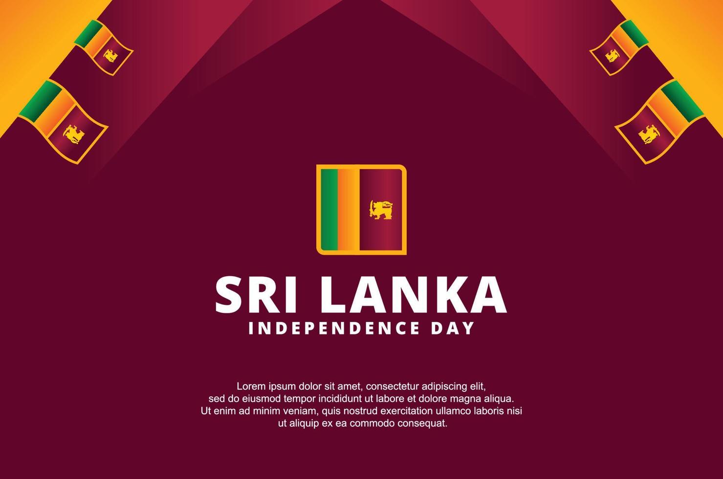 Sri Lanka Independence Day Design vector