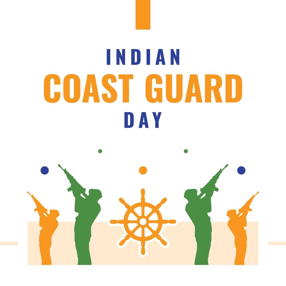 Indian Coast Guard Day Design vector