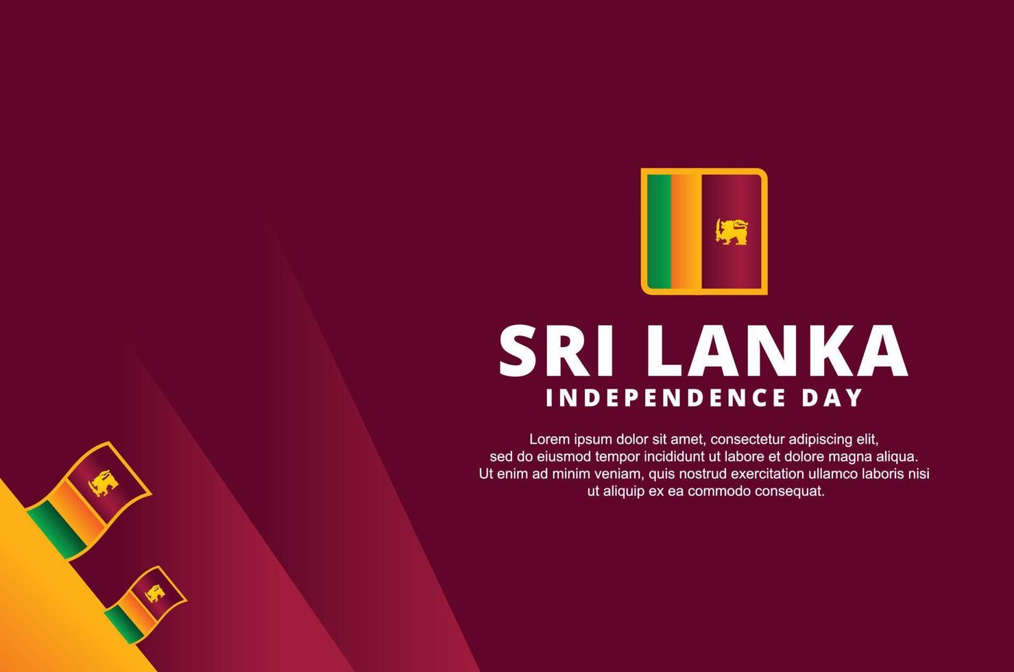 Sri Lanka Independence Day Design vector