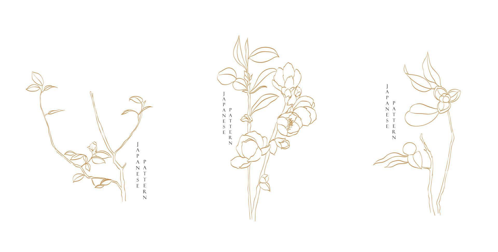 Floral decorative illustration vector. Nature pattern elements. vector