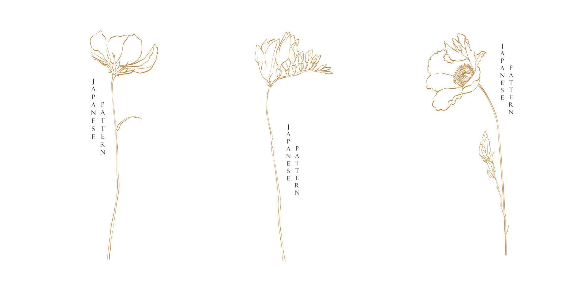 Floral decorative illustration vector. Nature pattern elements. vector