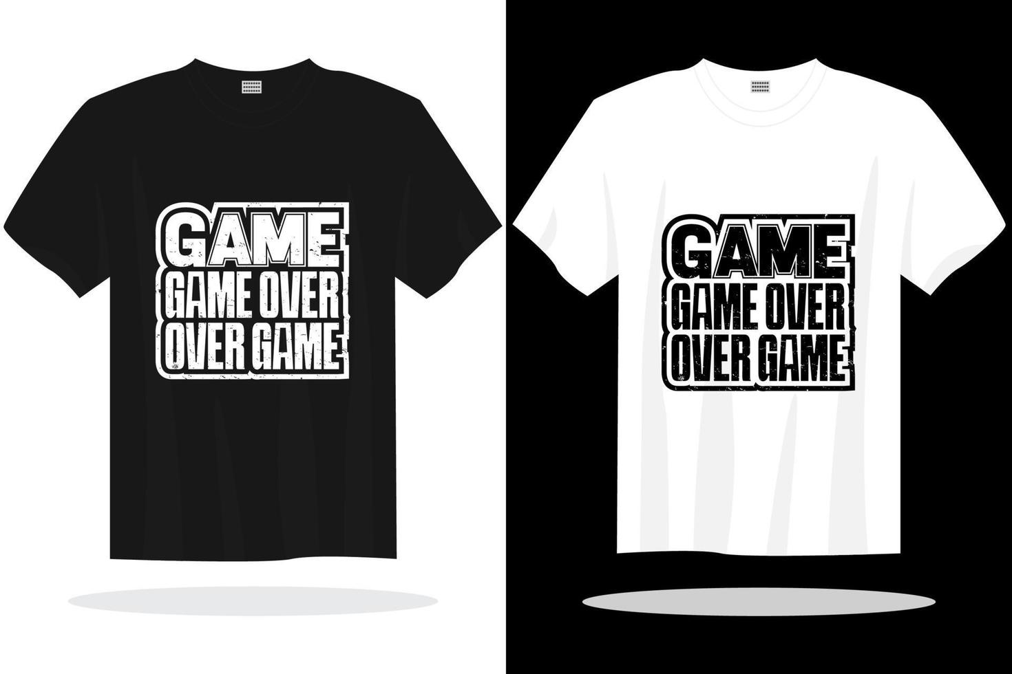 Retro gaming t shirt design vector template.