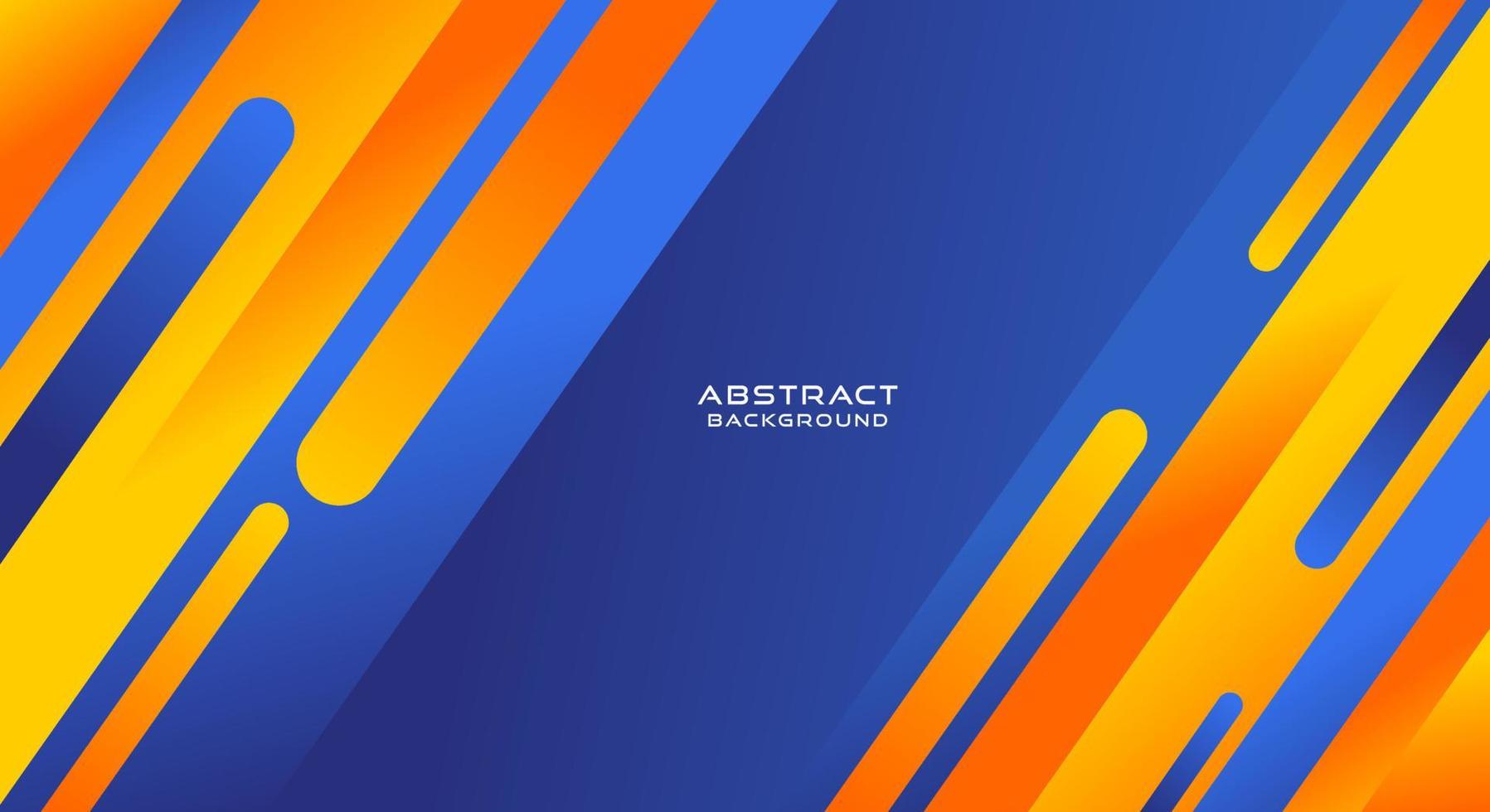 Modern blue and orange shape geometric background vector