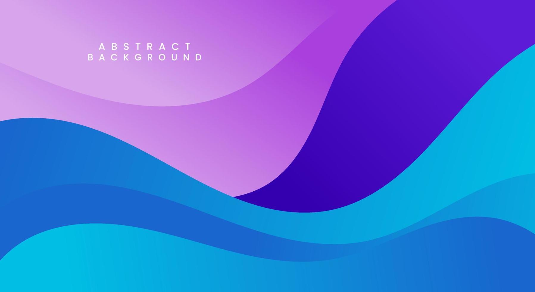 Wavy gradient blue and purple background vector