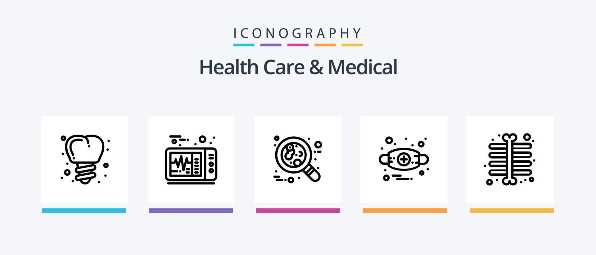 Health Care And Medical Line 5 Icon Pack Including . anaphylaxis. optometrist. allergy. medical. Creative Icons Design vector