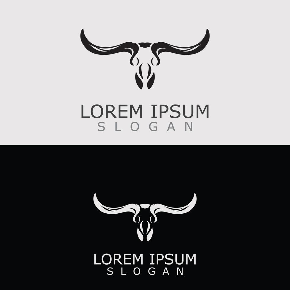 Horns Animal bull logo vector icon template