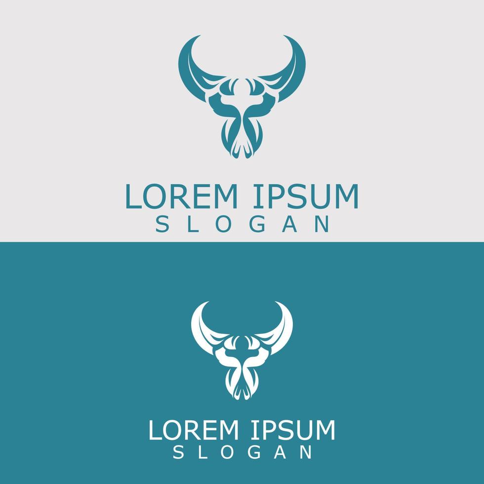 Horns Animal bull logo vector icon template