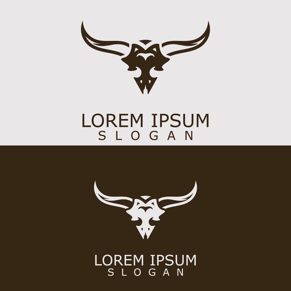 Horns Animal bull logo vector icon template