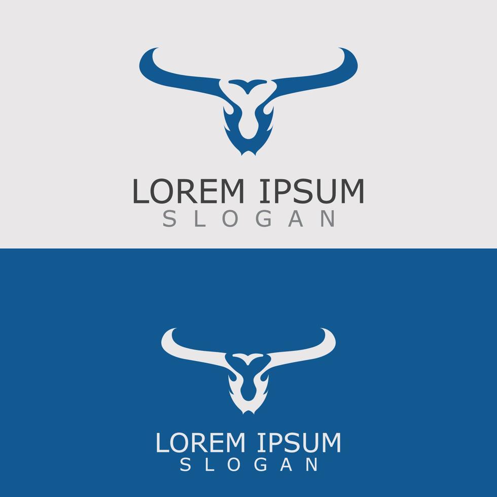 Horns Animal bull logo vector icon template