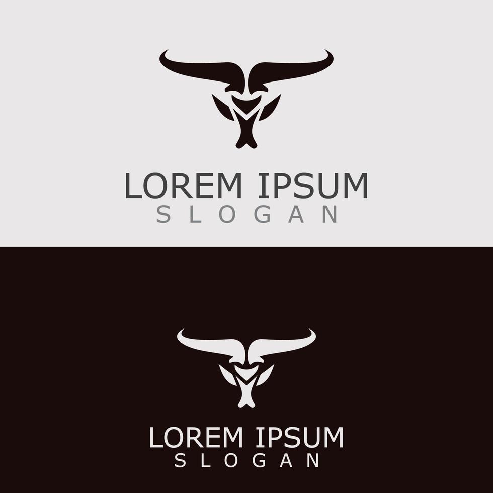 Horns Animal bull logo vector icon template