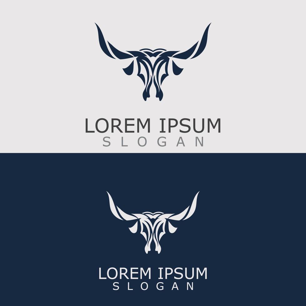 Horns Animal bull logo vector icon template