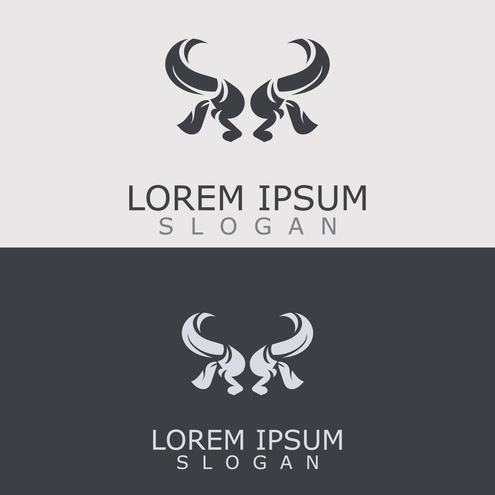 Horns Animal bull logo vector icon template