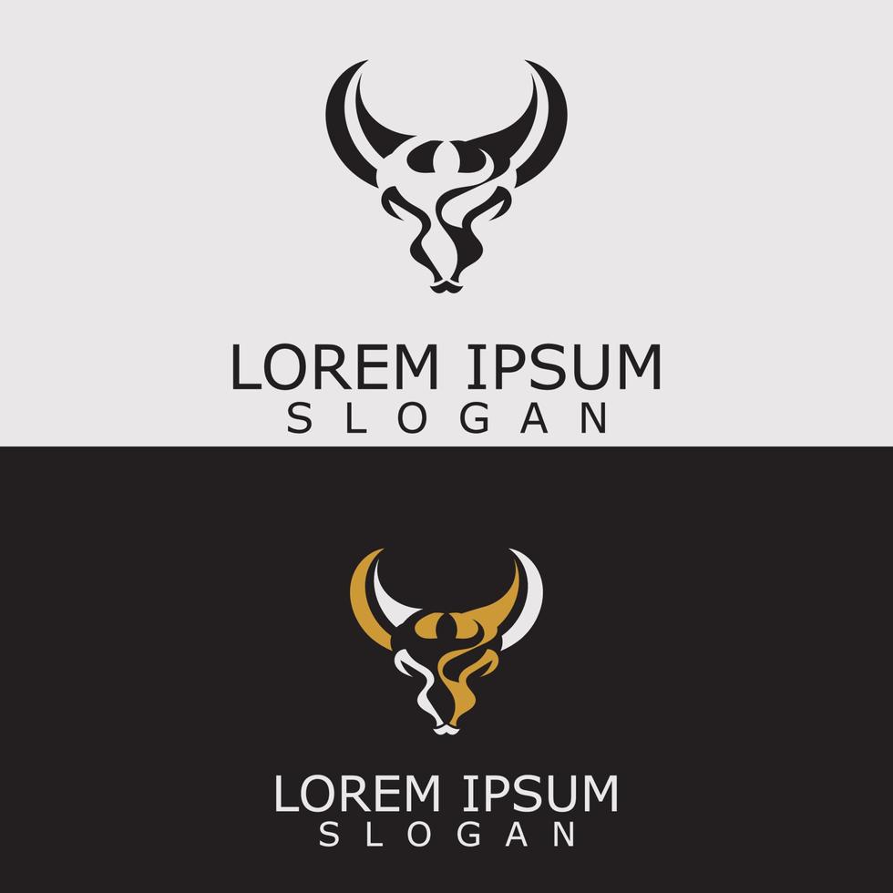 Horns Animal bull logo vector icon template