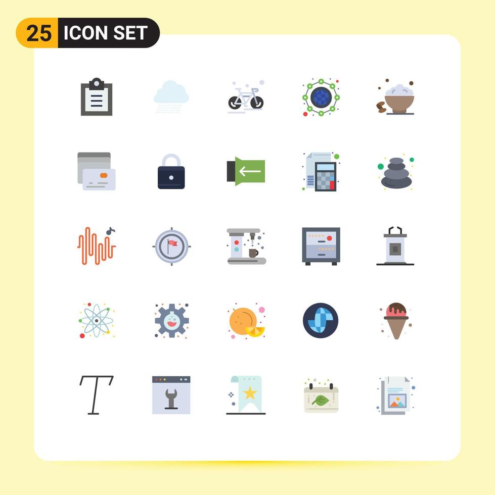 paquete de iconos de vector de stock de 25 signos y símbolos de línea para elementos de diseño de vector editables globales de marketing de ciclo de globo de fecha