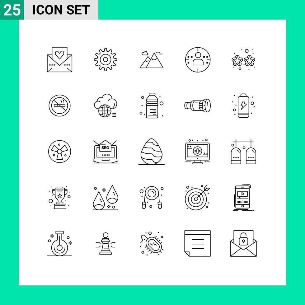 25 Line concept for Websites Mobile and Apps mardi gras carnival mountains marketing man Editable Vector Design Elements