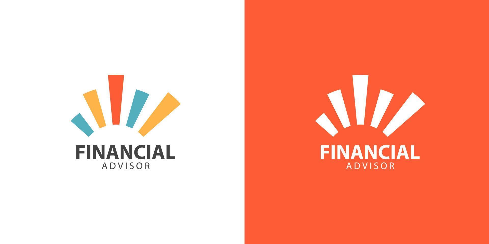 financial consulting company minimalist abstract logo vector