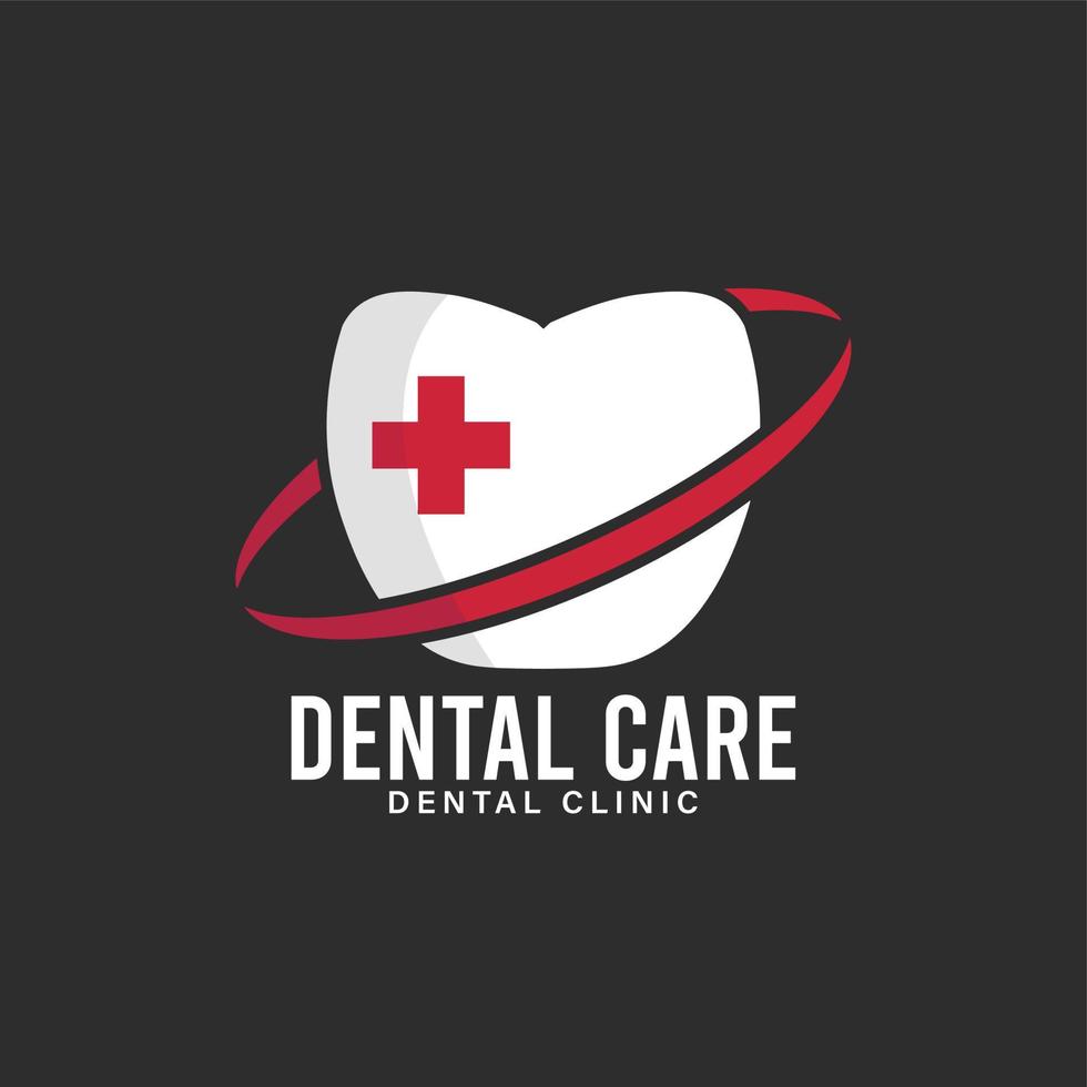 cuidado dental clínica médico logo minimalista moderno vector