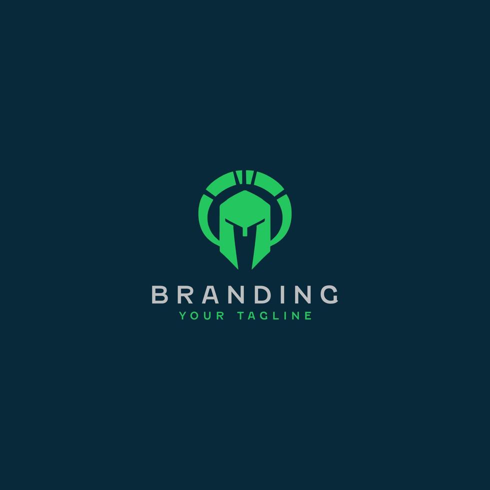 Spartan Head Logo Design Template vector